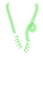 Hanging shoes green
